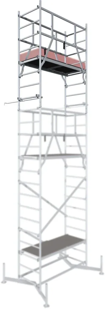 MONTO ClimTec aluminum COMPLETE SCAFFOLDING AH 7 m including 125mm castors