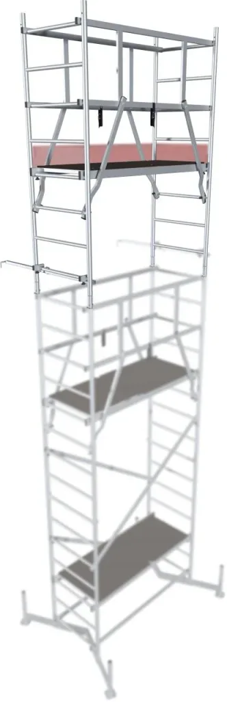 MONTO ClimTec aluminum COMPLETE SCAFFOLDING AH 7 m including 125mm castors