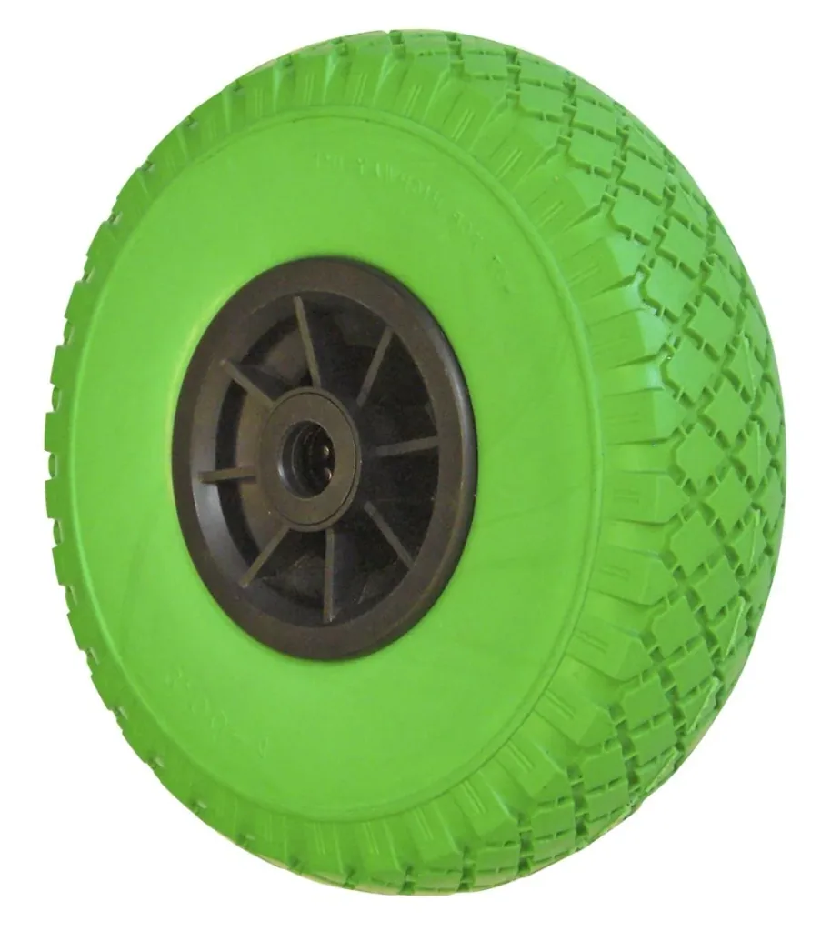 Sack barrow wheel, puncture-proof green