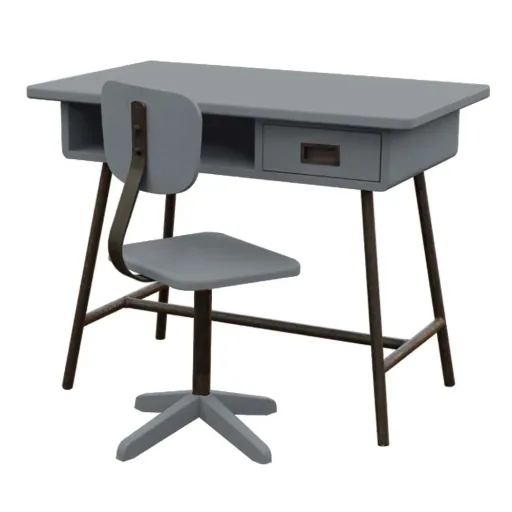 Laurette children's desk la class with chair, Color: purple