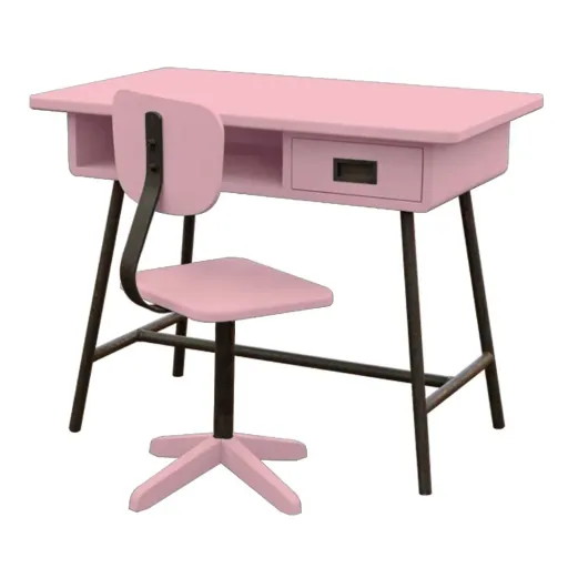 Laurette children's desk la class with chair, Color: purple