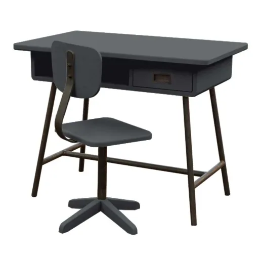 Laurette children's desk la class with chair, Color: purple