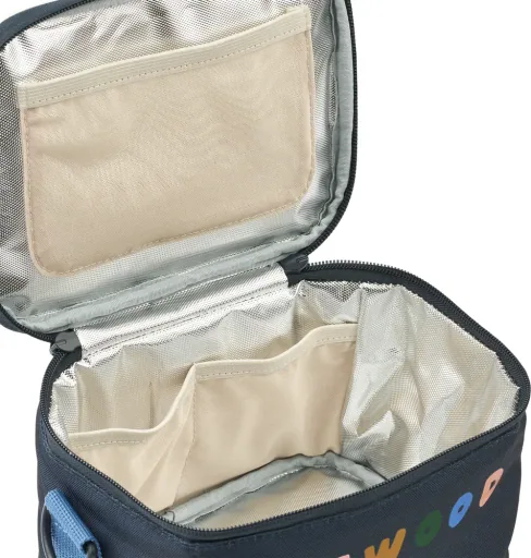 Liewood Toby thermal lunch cooler bag, color: Classic navy blue multi mix