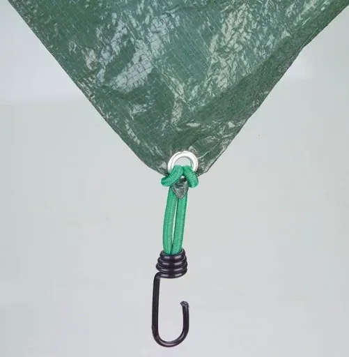 Rubber tensioners for cargo nets, tarpaulins and luggage securing, 12 pieces