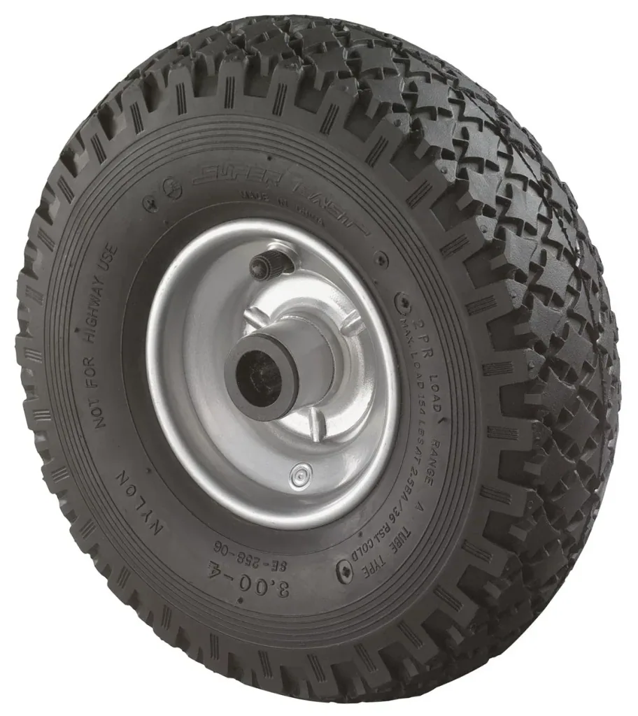 Sack truck wheel with steel rim, 2 pieces