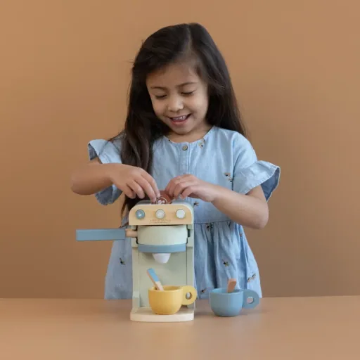 Little dutch wood toy kitchen accessories coffee machine