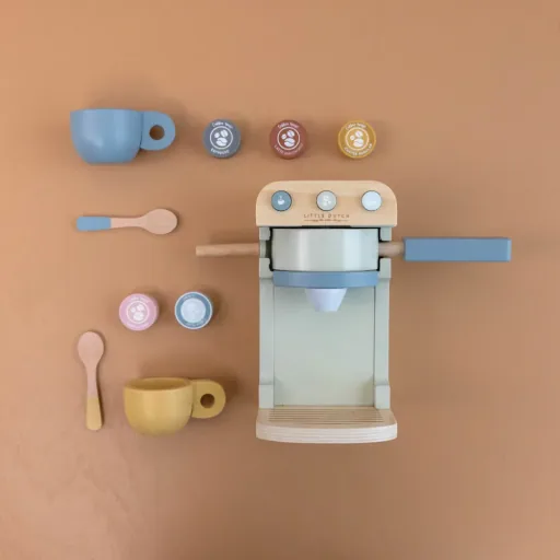 Little dutch wood toy kitchen accessories coffee machine