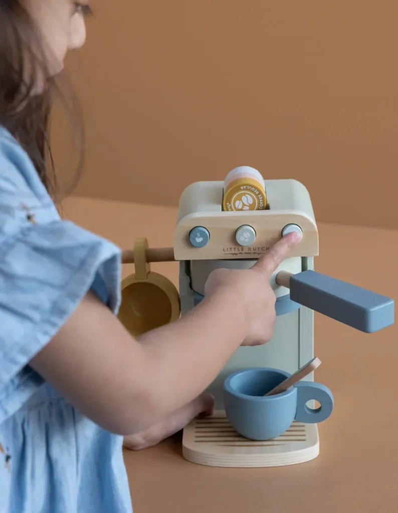 Little dutch wood toy kitchen accessories coffee machine