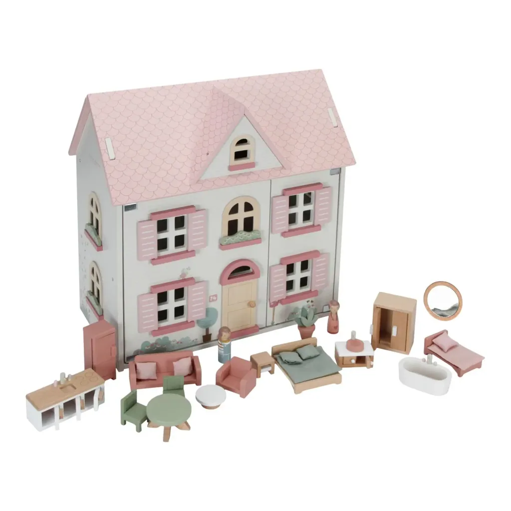 Little Dutch Puppenhaus Holz: Holzpuppenhaus mit Grosses zum Spielen & Einrichten (ab 3 Jahren)