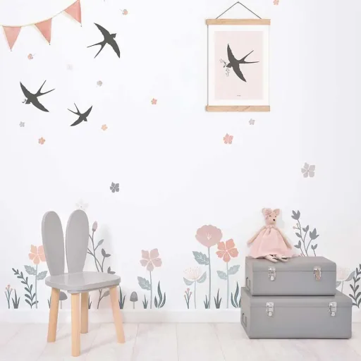 Lilipinso poster swallow on pink