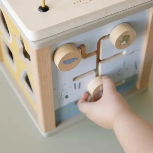 Motor cubes, activity cubes, Activity Cubes Baby - Little Dutch, Little Goose, Wood, Oliv