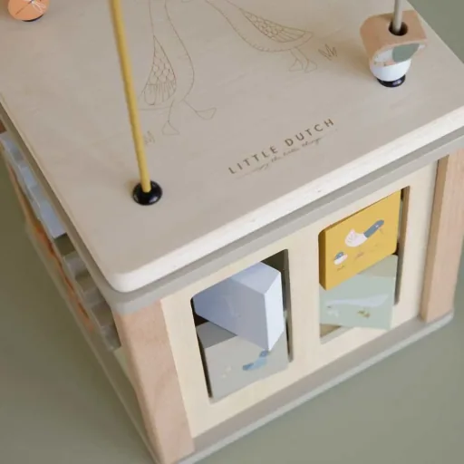 Motor cubes, activity cubes, Activity Cubes Baby - Little Dutch, Little Goose, Wood, Oliv