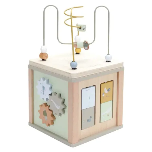 Motor cubes, activity cubes, Activity Cubes Baby - Little Dutch, Little Goose, Wood, Oliv