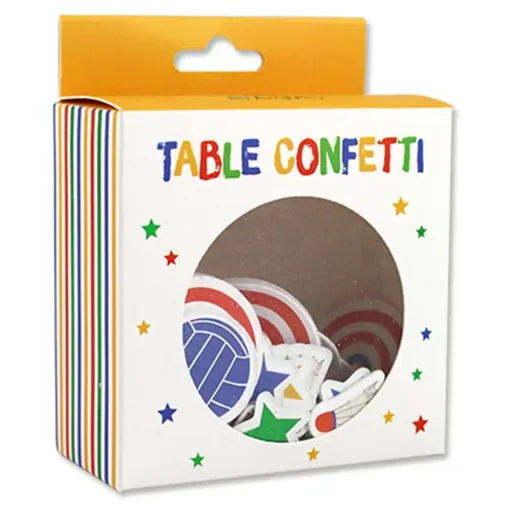 Ava & Yves table confetti athletes