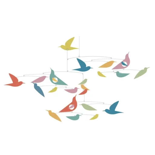 Djeco children mobile colorful birds