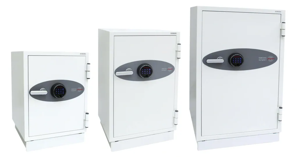 Fire Fighter II document fireproof safe, external dimensions 900 x 520 x 520 mm, with fingerprint lock