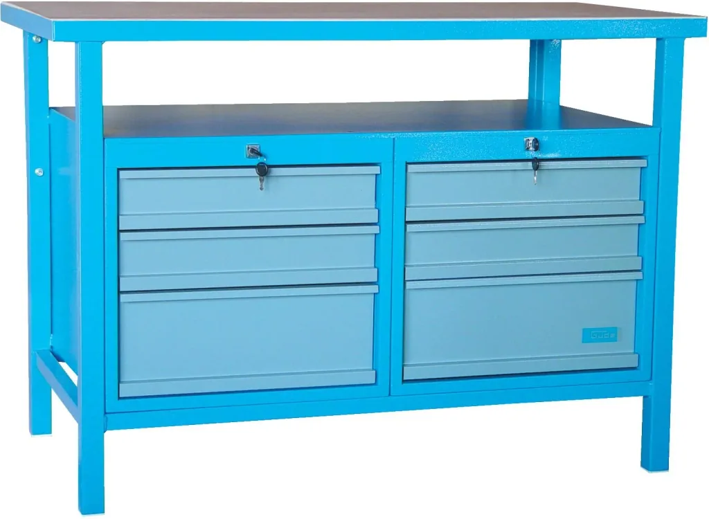 Workbench P 1200 SS drawers on both sides, lockable