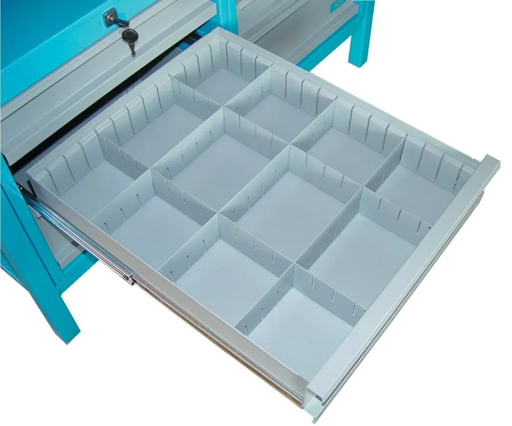 Workbench P 1200 SS drawers on both sides, lockable