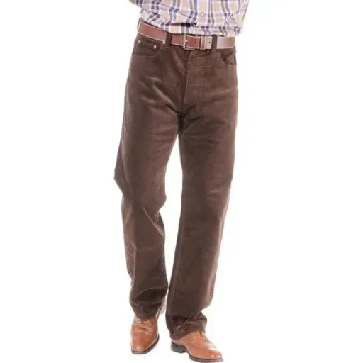 5-pocket corduroy trousers, brown, size 48