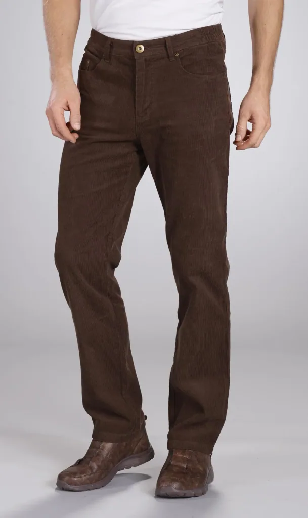 5-pocket corduroy trousers, brown, size 48