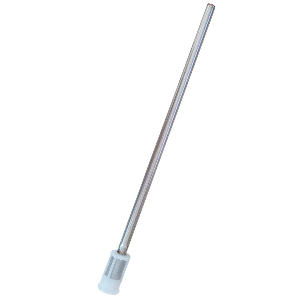 Riser pipe with filter, suction pipe