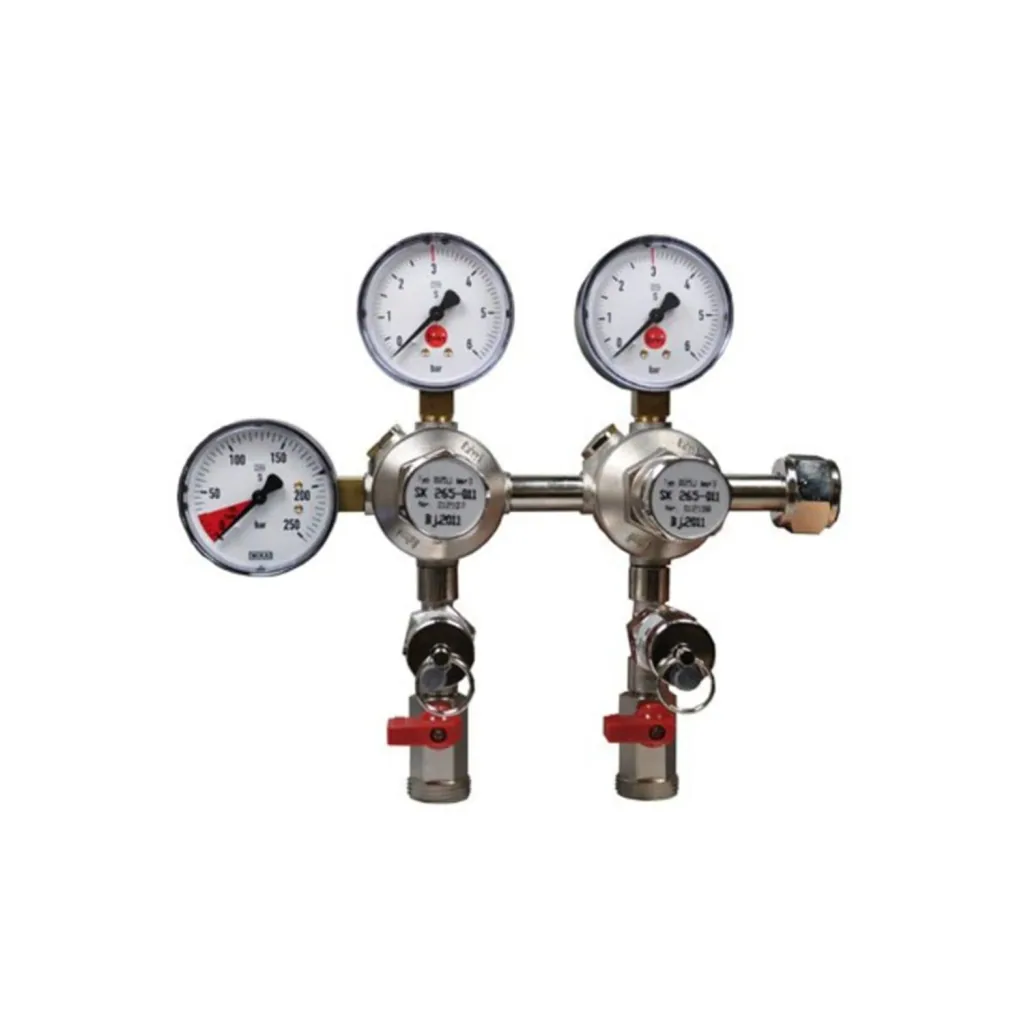 Pressure reducer, pressure regulator for beer dispenser, 3 bar