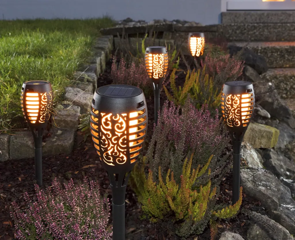 Solar LED Flammenleuchte - 5er Set