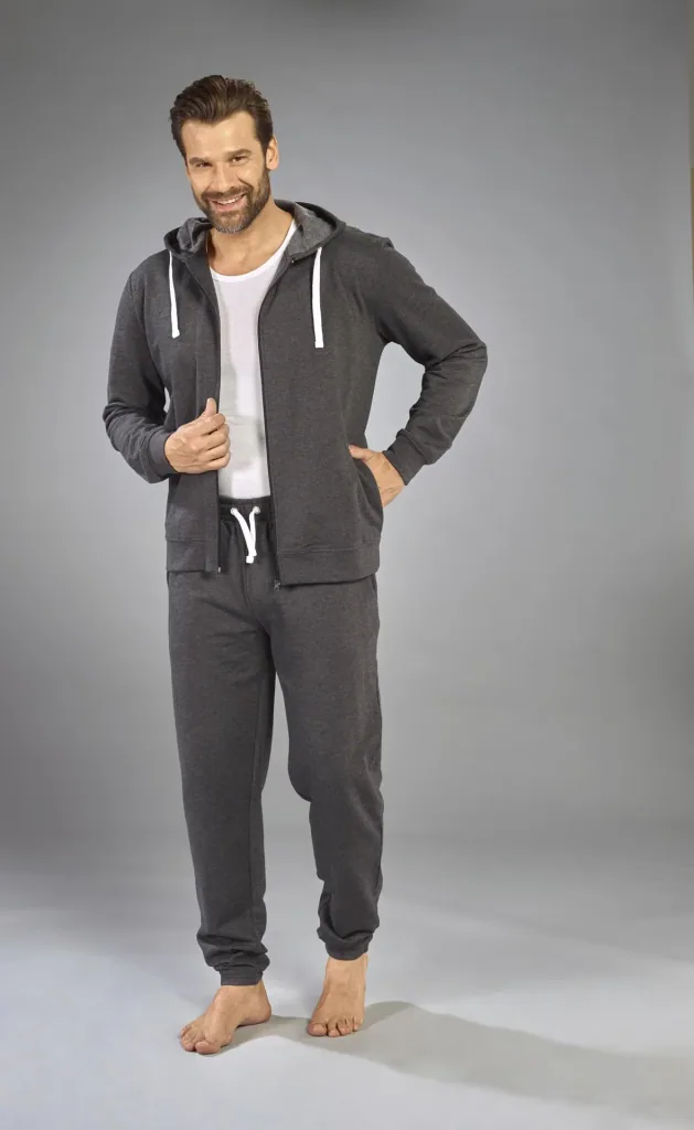 Leisure suit, color gray/melange, size M