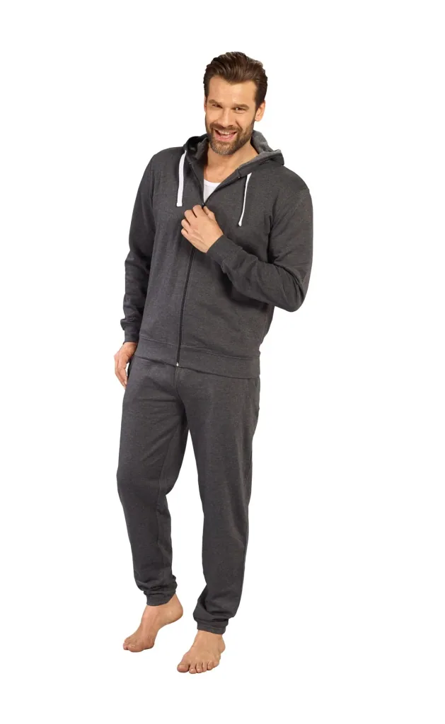 Leisure suit, color gray/melange, size M