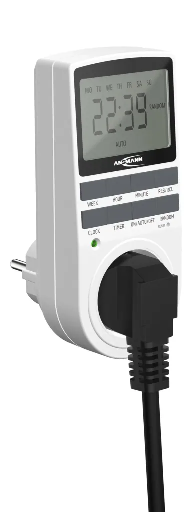 Digital weekly timer with 10 ON/OFF switching options per day