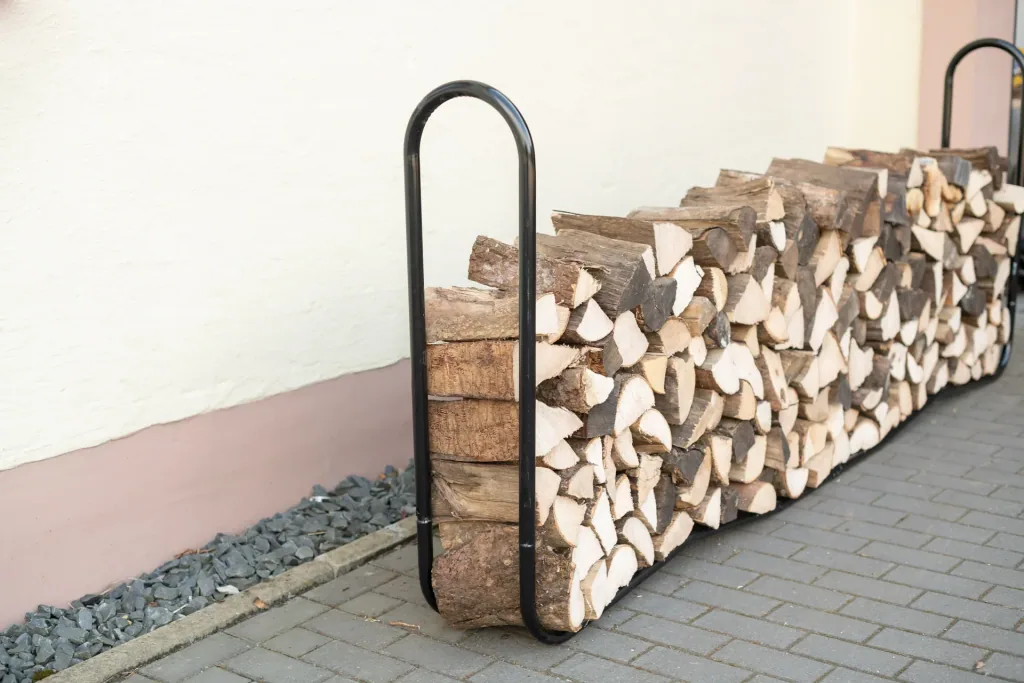 Firewood rack 244 cm, load capacity 544 kg