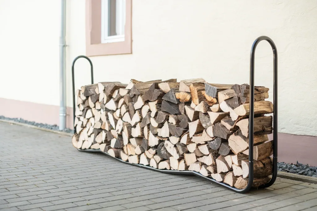 Firewood rack 244 cm, load capacity 544 kg