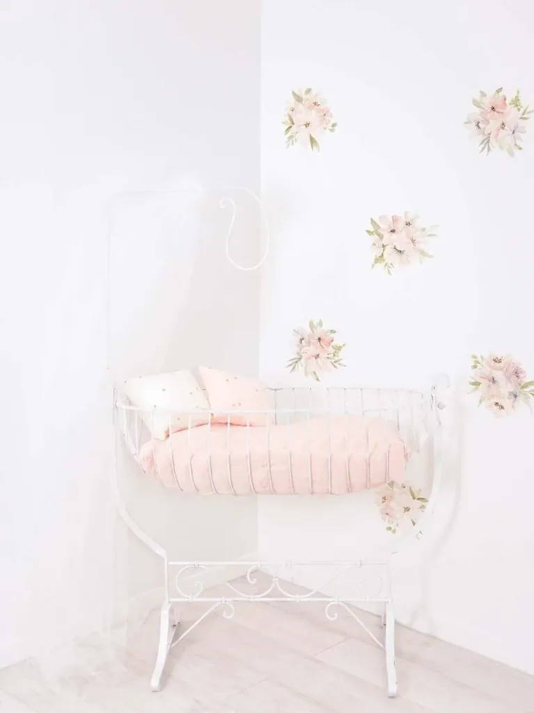Lilipinso Wall sticker flower container apricot green