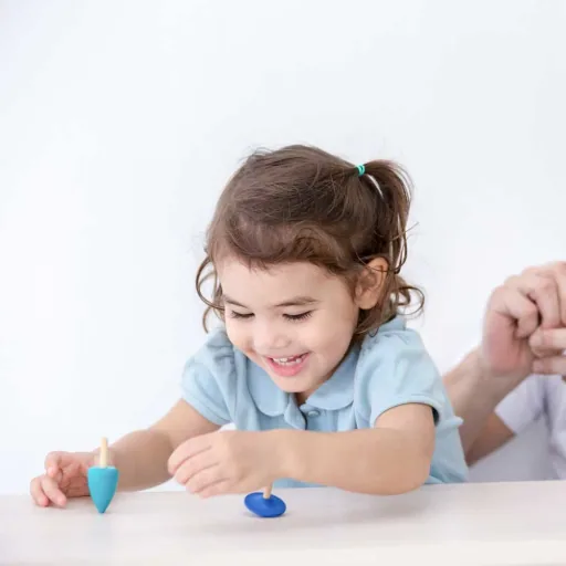 Plan Toys Kinder Kreiselbet Wood Blue Blue