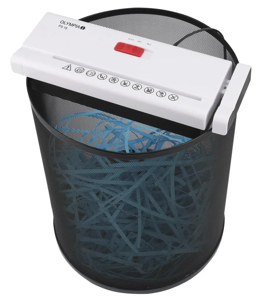 Paper shredder attachment, white