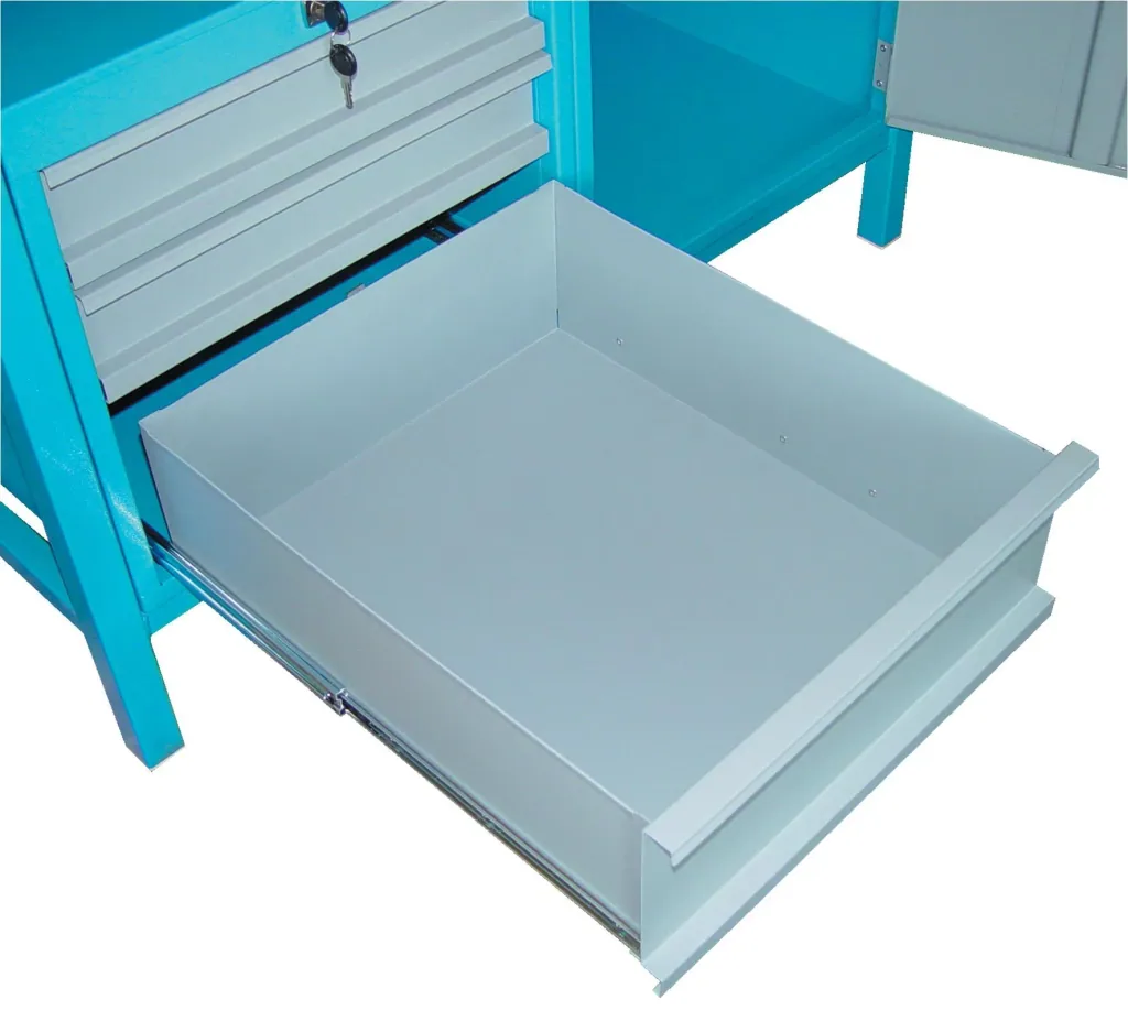 Workbench P 1200 SLT with drawers and lockable door
