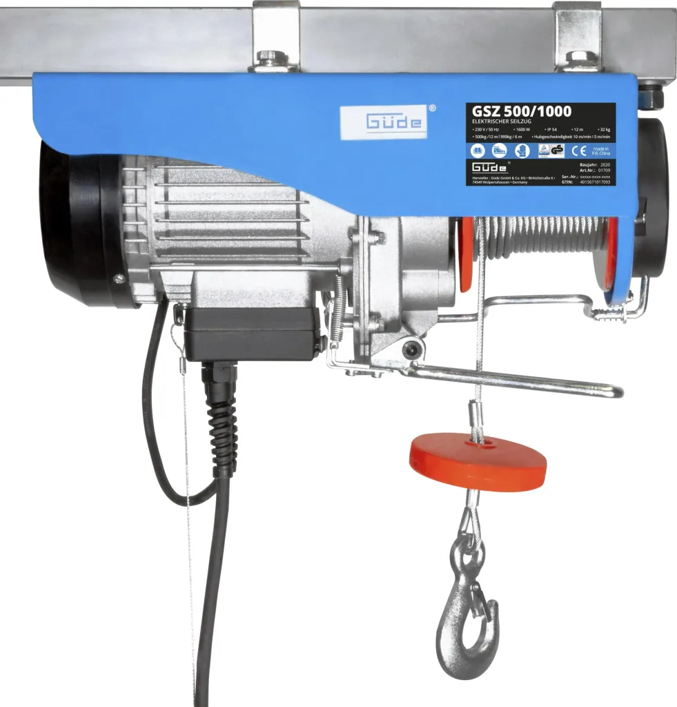 Electric wire rope hoist GSZ 500/1000