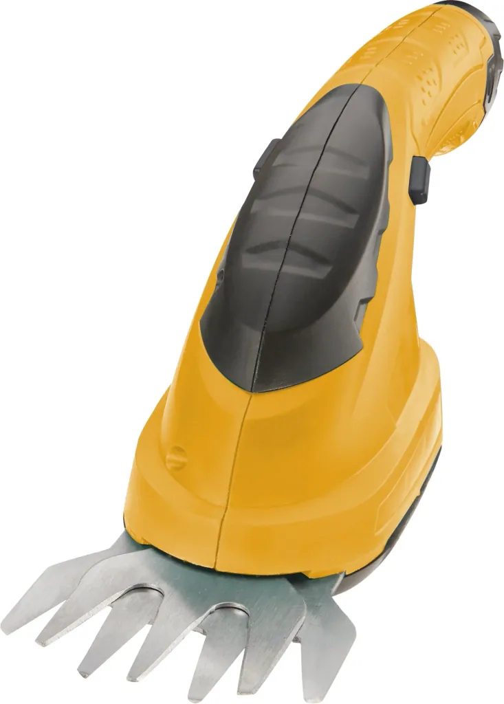 Cordless grass and shrub shears 3.6 V Li-Ion including walking stick and wheel set