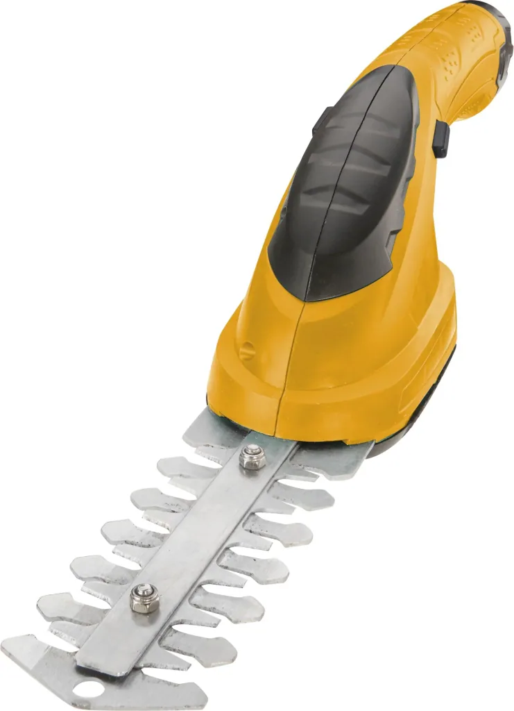 Cordless grass and shrub shears 3.6 V Li-Ion including walking stick and wheel set