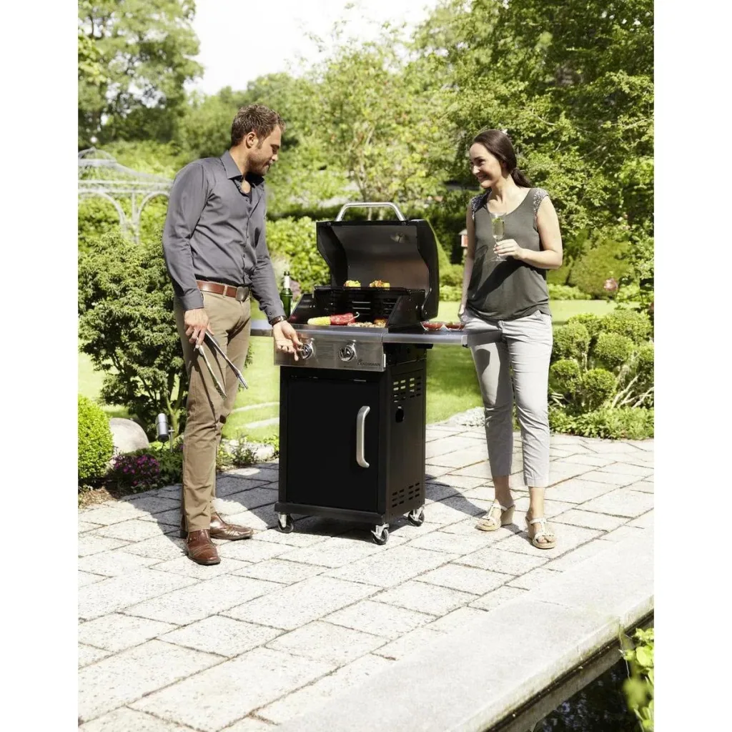 Triton 2.0 black gas BBQ - Gas grill - Barbecue - foldable work surface - suitable for 8 people