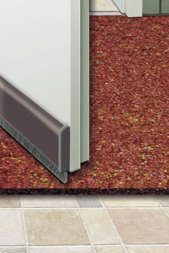 Door seal Automatic 1 m long, brown, universally shortenable