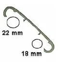 Gutter protection grille, plastic up to RG150, length 3m, 12 clips