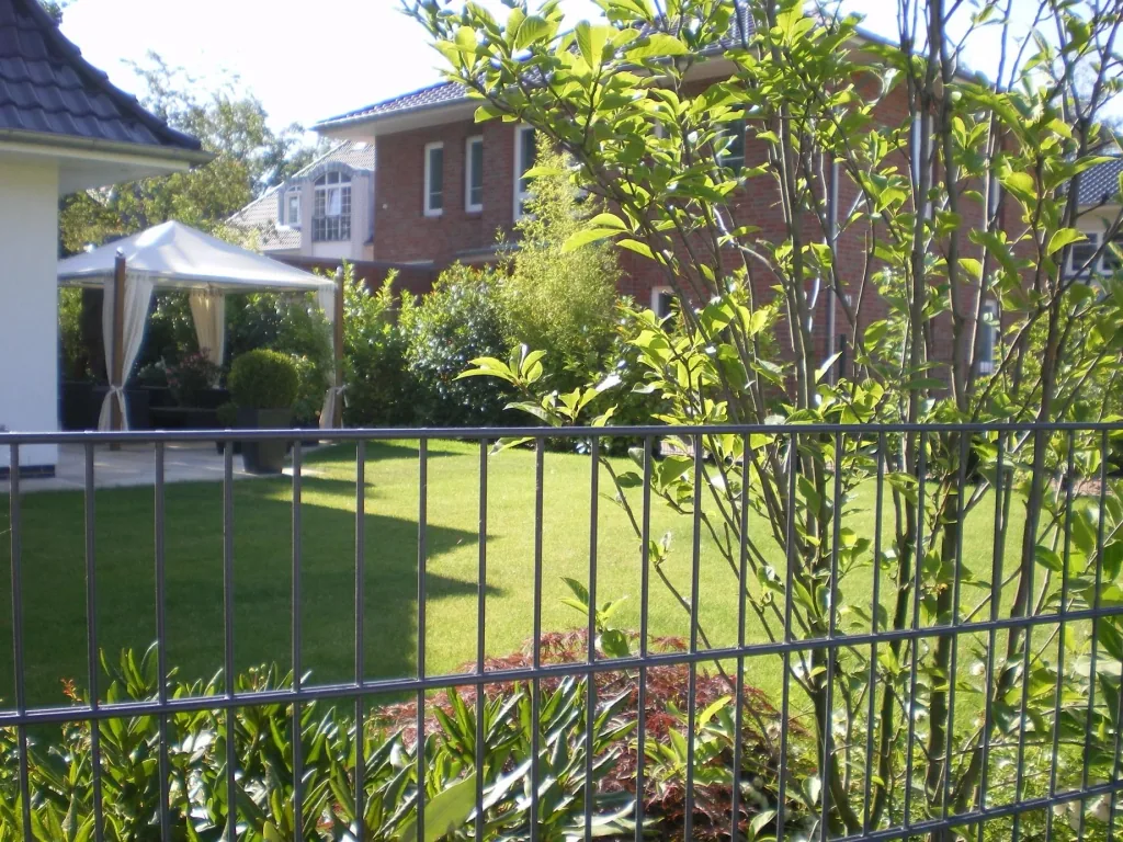 Double rod fence panel set, anthracite, 15 pieces, each 123 cm x 200 cm