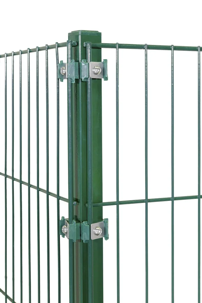 Corner post for double-rod and single-rod fence panels 1500 x 40 x 40 mm - green