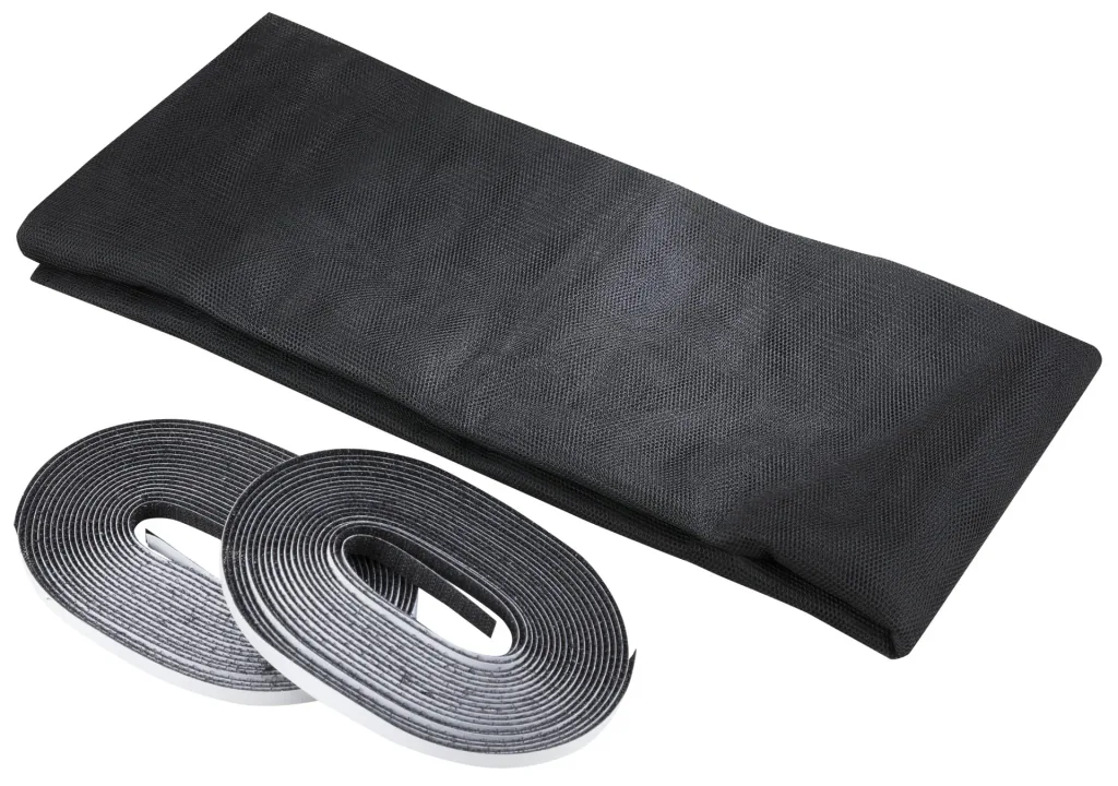 Fly screen 130 x 150 cm, black, 2 pieces