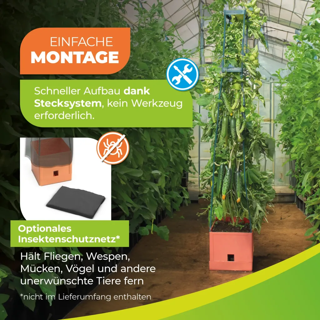 Planting tower "Maxitom" with trellis & irrigation