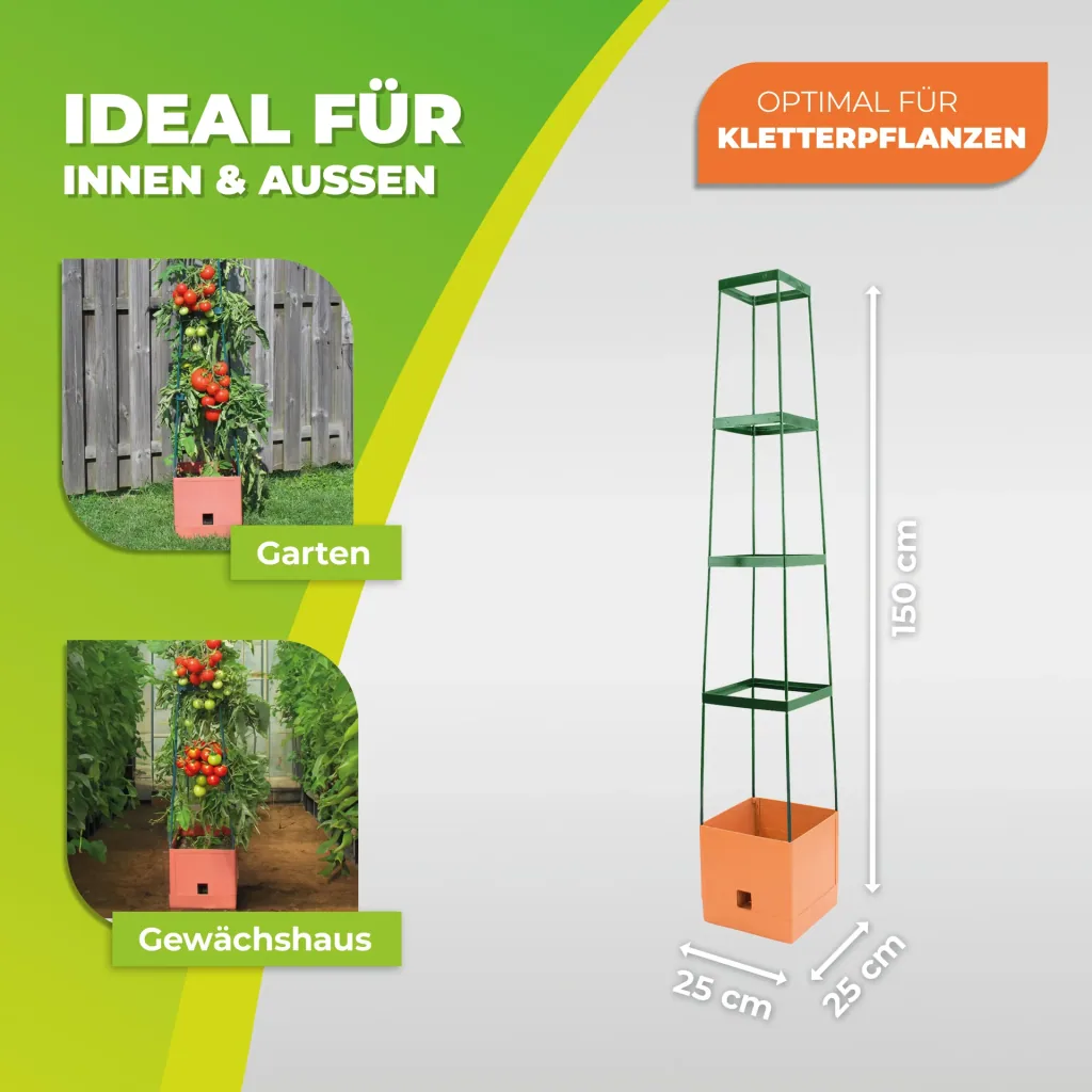 Planting tower "Maxitom" with trellis & irrigation