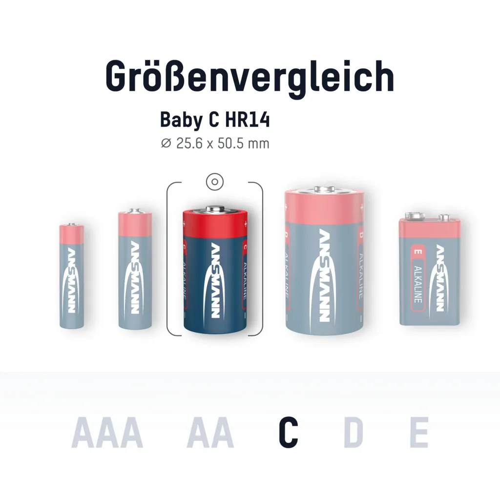 Alkaline Baby C Battery - 2 pieces