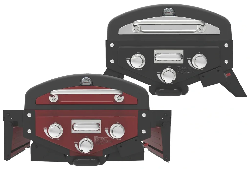 Table gas grill smoker "DALLAS" black