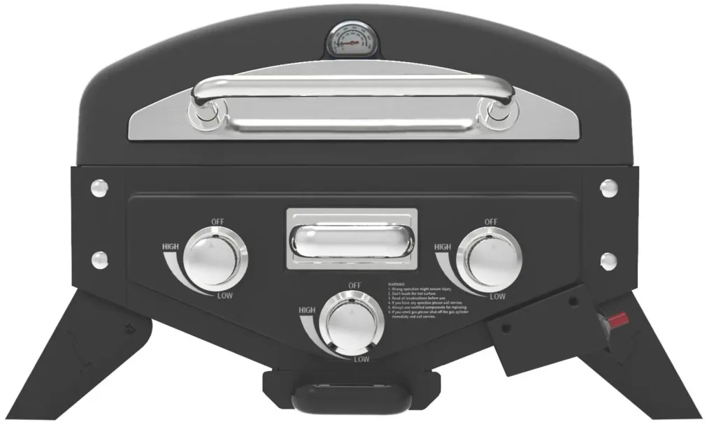 Table gas grill smoker "DALLAS" black
